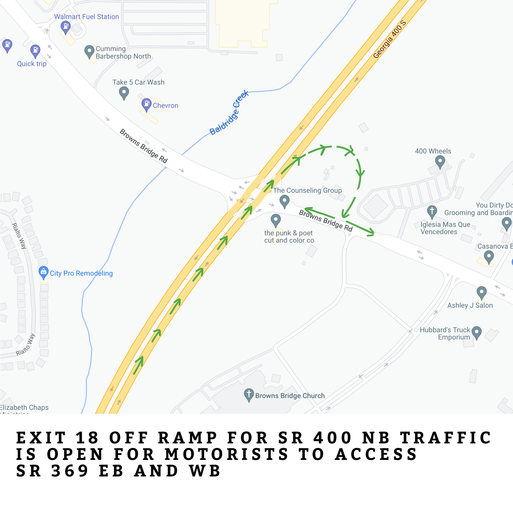 News | Learn More About the NEW Exit 18 at SR 369/400, See Traffic
